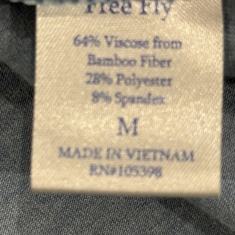 Free Fly Pullover Mens Medium Bamboo Viscose Polo Blue Fishing USA Golf - Picture 7 of 8